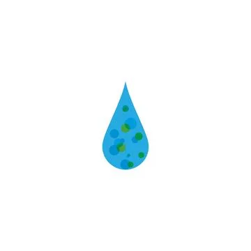 Water drop Logo Template vector Illustrazione stock
