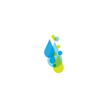 Water drop Logo Template vector Illustrazione stock
