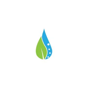 Water drop Logo Template vector Illustrazione stock