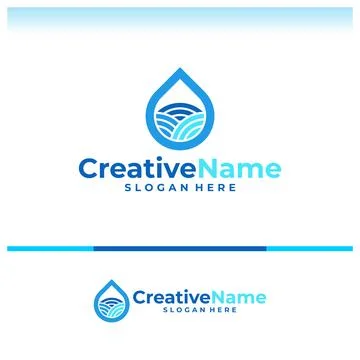 Water drop logo vector template. Creative Water logo design concepts Stock-Illustration