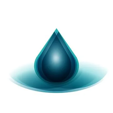 Water Drop logo on white background. Design fluid symbol as concept clean wat Stock Illustration