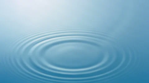 Water drop making ripple, Slow Motion | Stock Video | Pond5