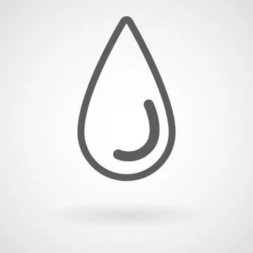 Water drop outline icon, vector Stock Illustration