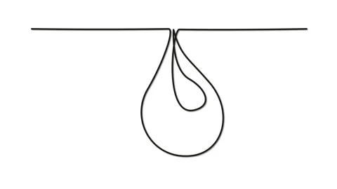Water drop outline self drawing animation Stock Footage 234499157