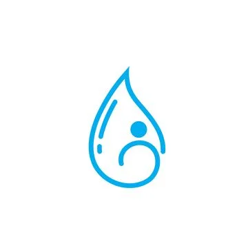 Water drop with people  icon  vector illustration concept design Illustrazione stock
