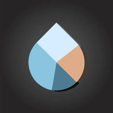 Water Drop Pie Chart Vector Modern flat design vector water drop pie chart... Stock Photos