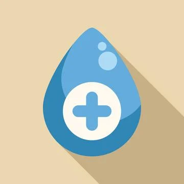 Water drop plus sign icon adding health Stockillustratie