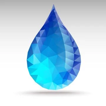 Water drop Polygon Stock Illustration