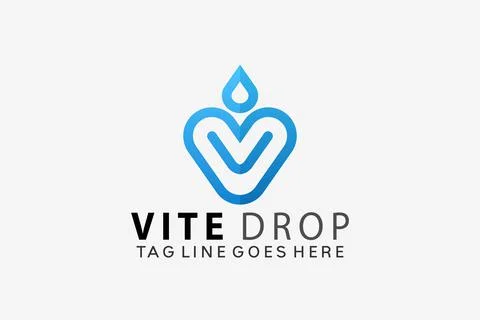 Water Drop Pure Creative Logo Design Vector Illustration Stock Illustration