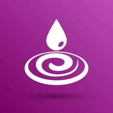 Water drop rain vector droplet icon fluid clean design Stock Illustration