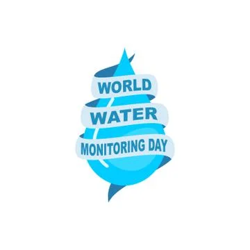 Water drop with ribbon Stock Illustration