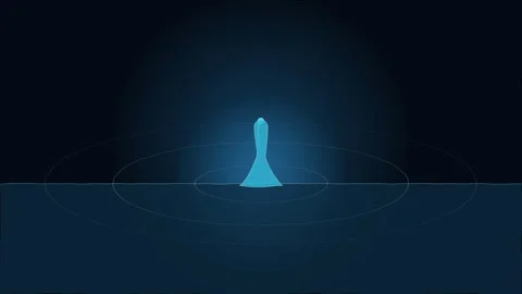 Water drop ripple ripple effect sound wave technology digital motion Stock Footage 347956967