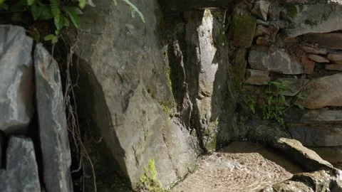 Water drop on the rocks Stock Footage 252147524