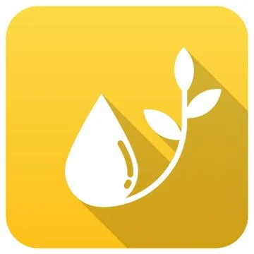 Water Drop With Sapling Stock Illustration
