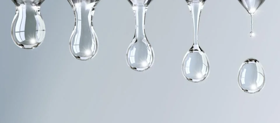 Water drop sequence Stock Illustration