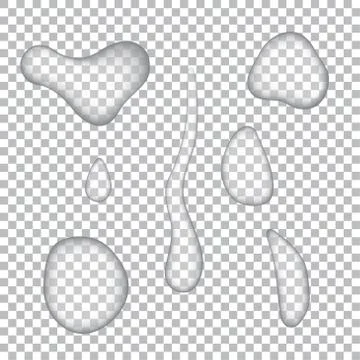 Water drop set vector illustration isolated Stock Illustration