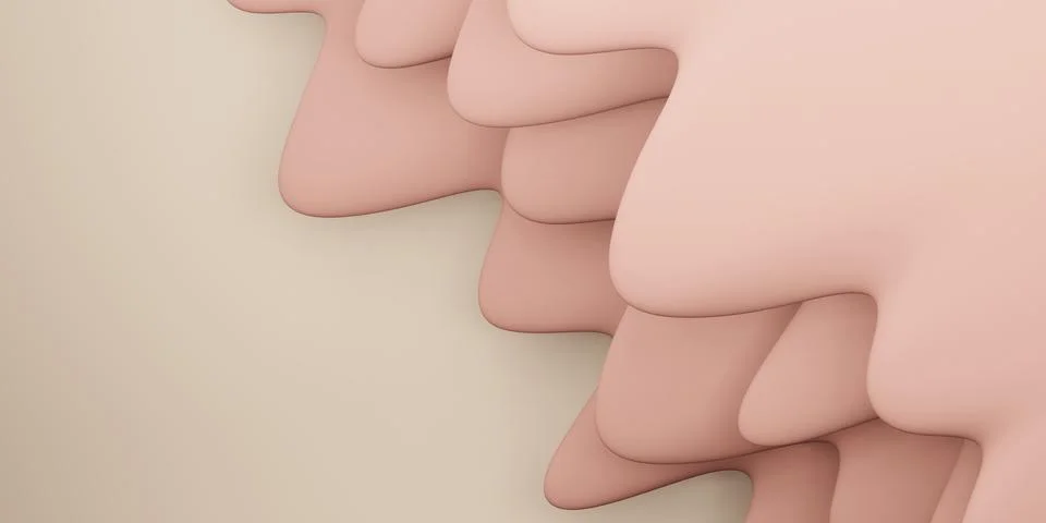 Water drop shape curve background Alternately several layers of pastel colo.. Stock Illustration
