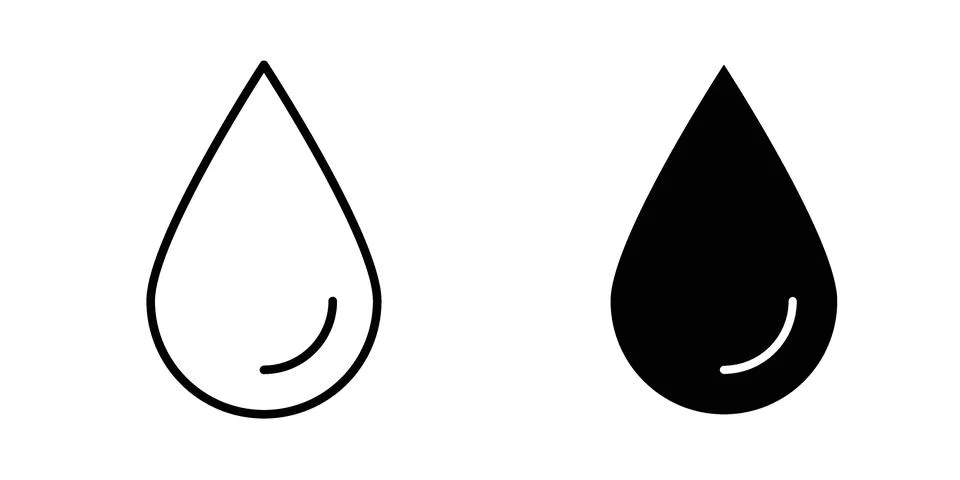 Water drop shape icon for design projects and web UI イラスト素材