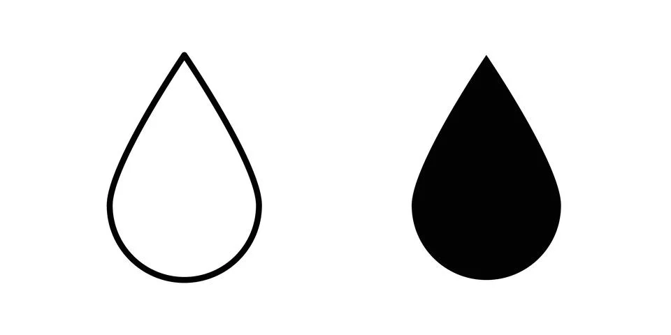 Water drop shape icon vector symbol graphics Stock Illustration