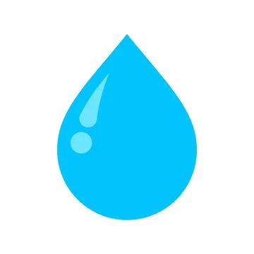 Water drop shape, water flat droplet for graphic Stock Illustration