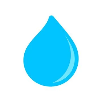 Water drop shape, water flat droplet for graphic Stock Illustration