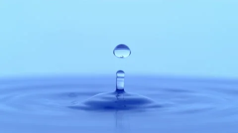 Water drop in slow motion; shot on Phantom Flex 4K at 1000 fps Stock Footage