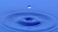 Drop of water splashing into cup, slow m, Stock Video