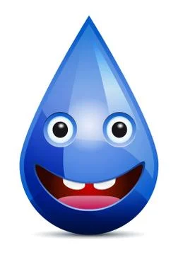 Water drop smile Stock Illustration