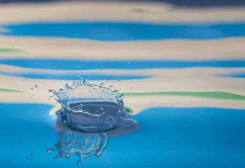 Water drop splash impact Stock Photos