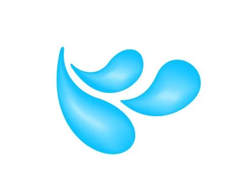 Water drop splash isolated on white background, splash of water for element l 스톡 일러스트