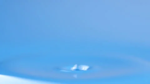 Water drop splash with ripple and round of water falling in glass 스톡 동영상 161099569