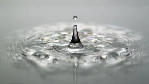 Water Drop Splash In Slow Motion Video stock 104647201