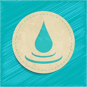 Water drop sticker Stock Illustration