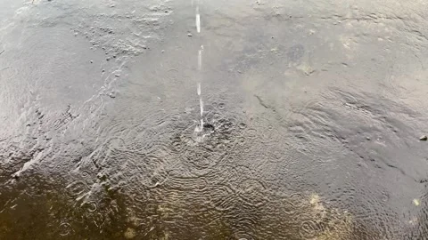 Water drop on surface on the ground Video stock 295492188