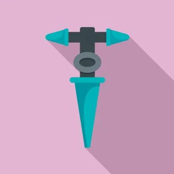 Water drop tool icon, flat style Ilustração Stock