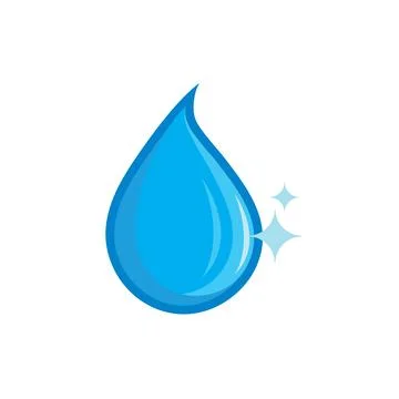 Water drop vector icon element concept design Illustrazione stock