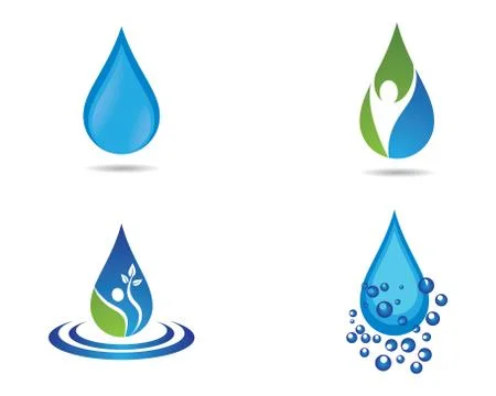 Water drop vector icon illustration Illustrazione stock