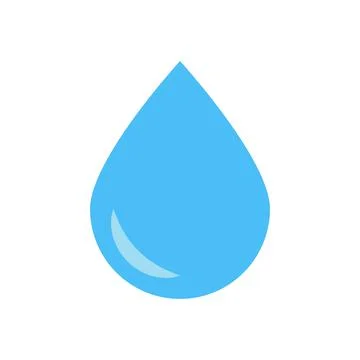 Water drop vector icon on white background Illustrazione stock