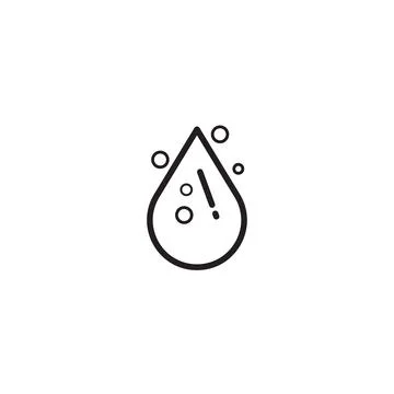 Water drop vector illustration in monoline style isolated on white background Stock Illustration