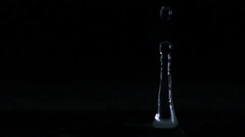 Water drop on water surface 2 Stock Footage 44293579