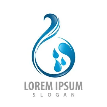 Water drop wave logo concept design. Symbol graphic template element vector Illustrazione stock