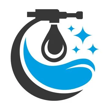 Water Drop Wave Logo Design Clean Energy Vector Illustrazione stock