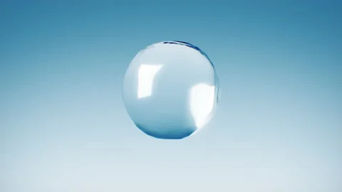 Water Drop Waving Close-up in Super Slow Motion. Beautiful 3d Animation of Stock Footage 173464099