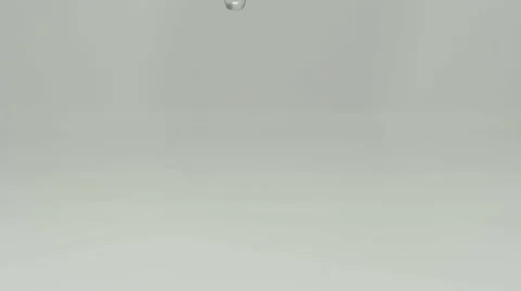 Water drop [white backdrop] slow motion Stock Footage 66831268