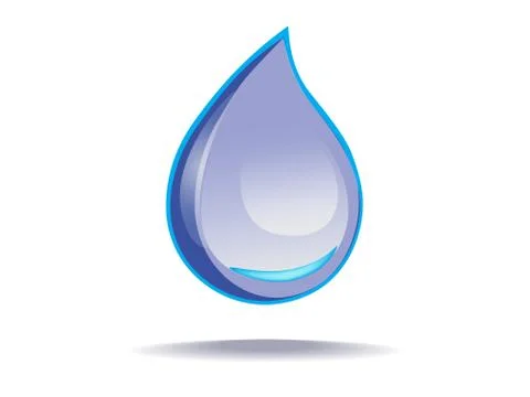 Water drop on white background. Stock Illustration