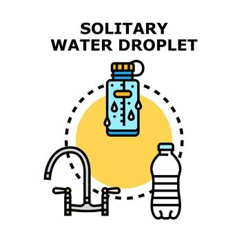 Water droplet icon representing hydration and fluid balance Stock Illustration