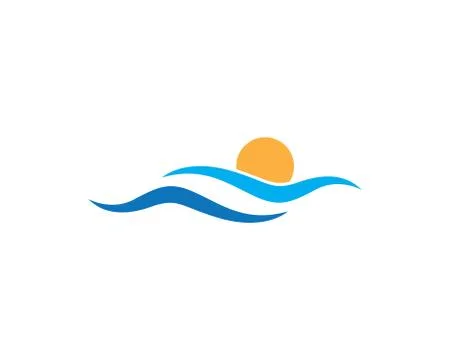 Water droplet logo Template Illustrazione stock