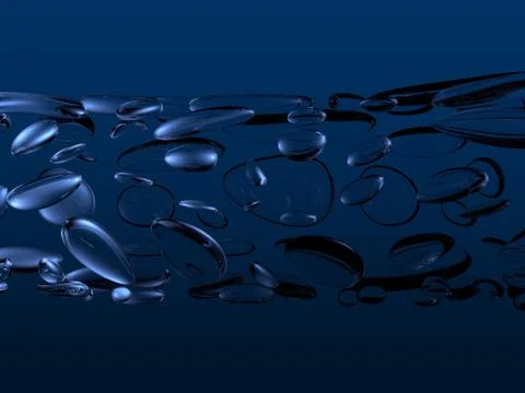 Water droplets on a blue background Stock-Illustration