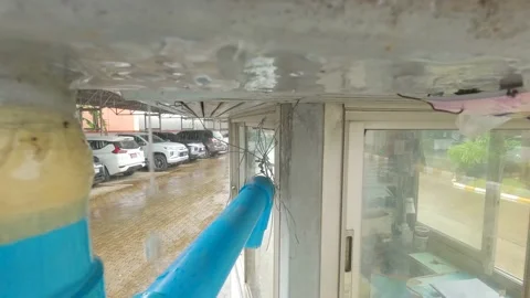 Water droplets from the ceiling Stock Footage 135364239