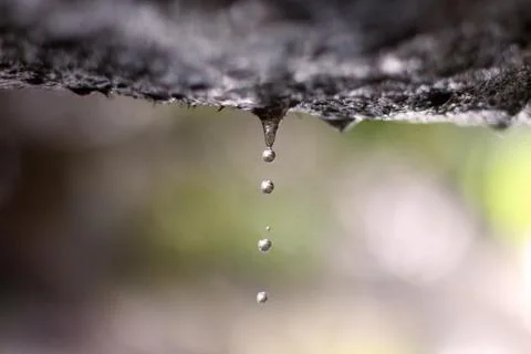 Water Droplets Drips on Cave Ceiling Stock Photos
